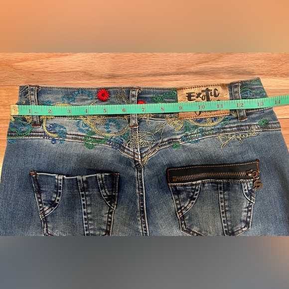 NWOT Desigual Exotic Jeans Embroidered Gold and Flowers Pocket Design - Picture 13 of 15